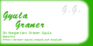 gyula graner business card